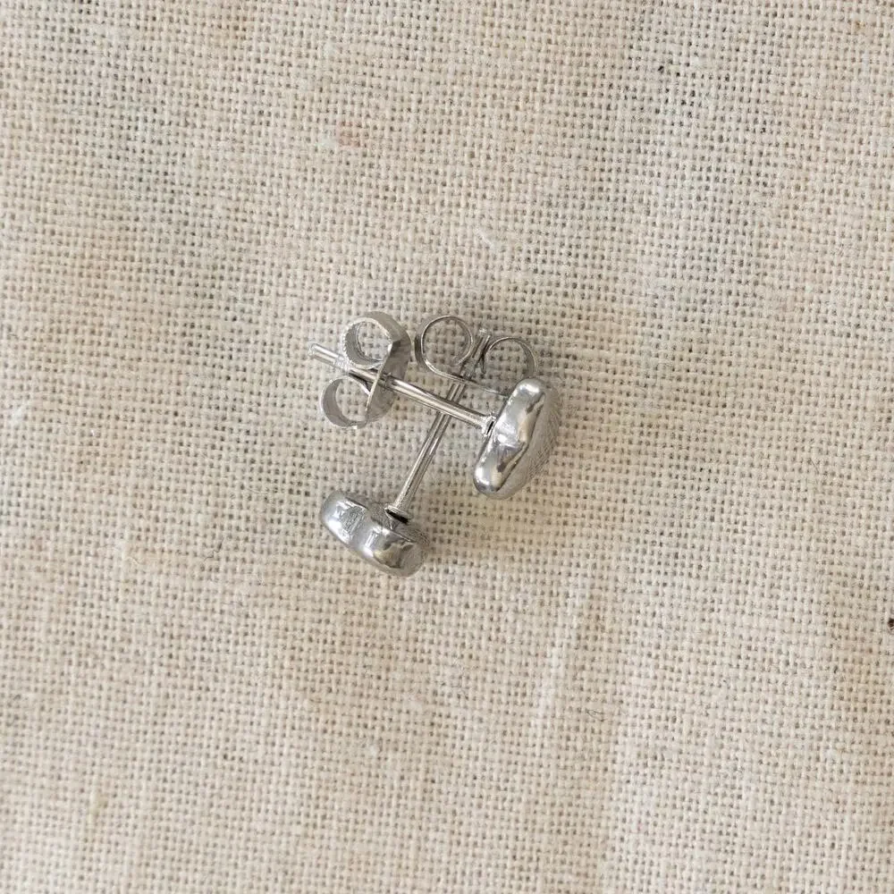 Y2k 2000s vintage Silver Heart Stud Earrings